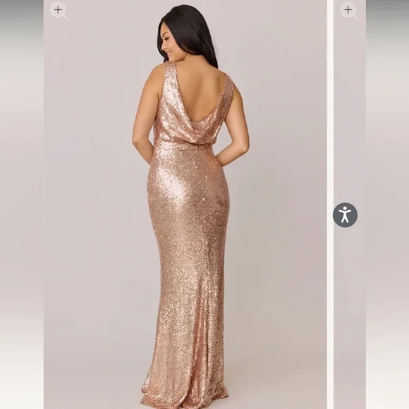 slim fit dress slacks Macloth Women Mother of Bride Dresses Cap Sleeves Sequin Bridesmaid Formal Gown Rose Gold / Above Knee / Custom Size